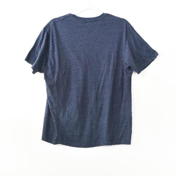 Alfani Mens Blue Gray Cotton T-Shirt Heathered Solid Casual Crew Short Sleeve L - Picture 4 of 5